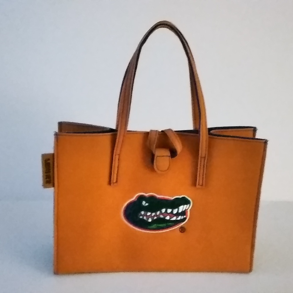 ALAN STUART ORANGE GATOR PURSE FOOTBALL GAMES, FUN